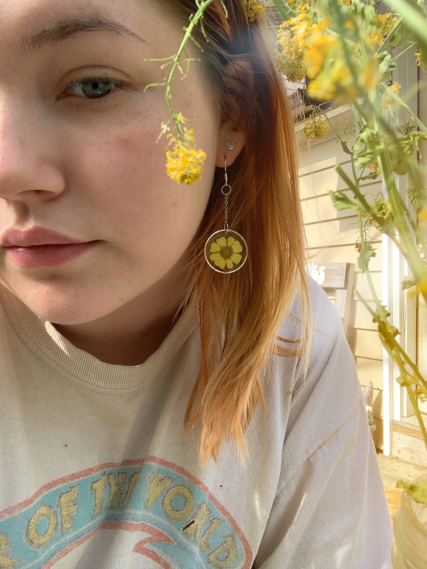 Sunflower Dangle Earrings